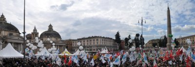 Manifestazione 13 Marzo 10 Contro Decreto Salva Liste Piazza del Popolo