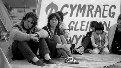 Protest ger Ysbyty Gwynedd 1984.