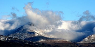 Snowdonia from Anglesey.