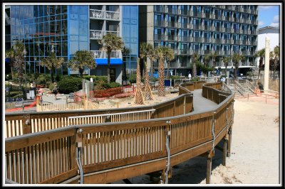 Myrtle Beach Boardwalk Construction, March, 2010