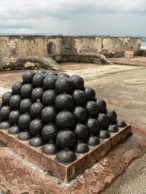 Cannonballs at Castillo de San Cristobal