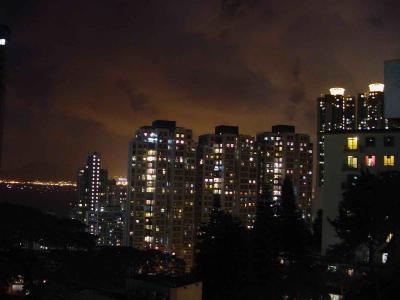 Night view from balcony