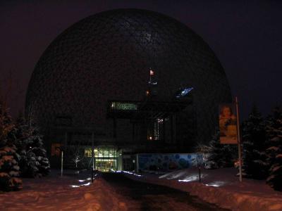 Biosphere at night
