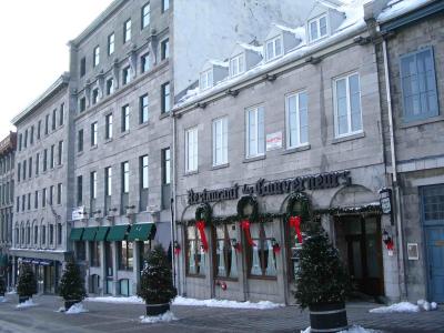 Old Montreal streets and buildings