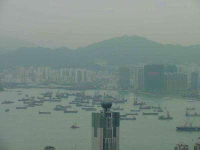Lung Fu Shan - view of HK port