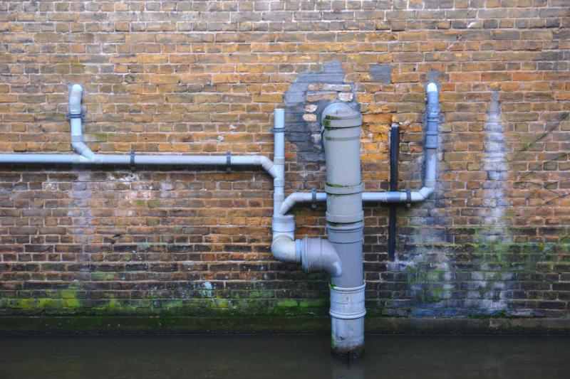 Pipes along little canal