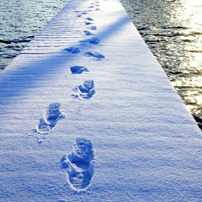 My own footprints...