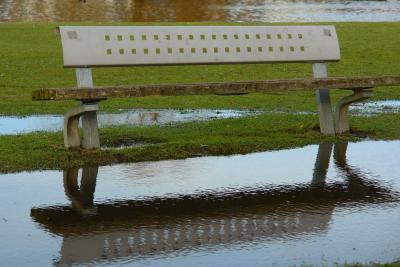 Drowned bench