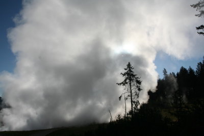 Huge clouds of steam