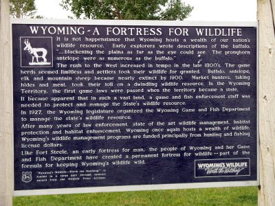 Wyoming- 'A Fortress for Wildlife'- I drove across the entire state and didn't see a single wild animal outside of Yellowstone