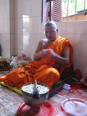 The monk who built the temple and had been there almost 20 years