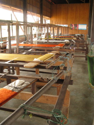 Silk looms- it takes 1-2 weeks just to set the loom up