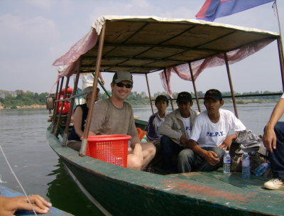 On the boat in the Mekong, about 15km north of Kratie
