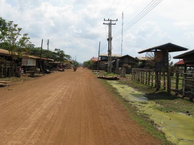 The road to the ferry to the 4,000 islands in the Mekong