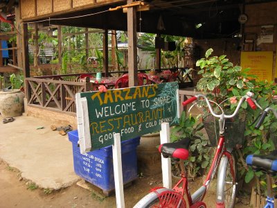 Falang (foreigner) restaurant on the island