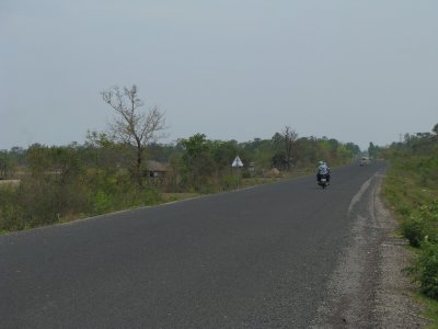 Typical riding in southern Laos