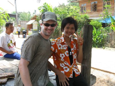 Me and one of the two 'adopted' teenagers at Pen's mother's house