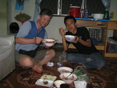 Dinner at Atip and Kae's shop