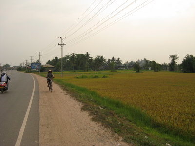No signs to Vientiane, the capitol- I guess I'll ride this direction!