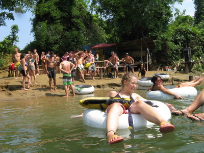 Hitting the river again- we'd been on the river for about 3 hours, and had only gone a few hundred yards!