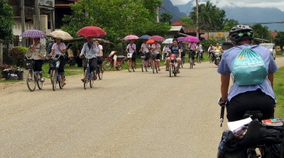 We start our ride towards Luang Prabang, with steep hills, remote villages, and possible guerillas lurking in the bush...