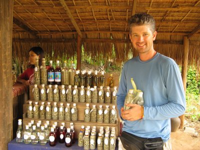 Me and my locally made rice wine... to bad I forgot and left it on the boat later!