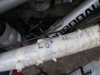 Lot Thiip!  Falang!   Lot Thiip means 'bicycle' in Laotian- Femke labelled her bike