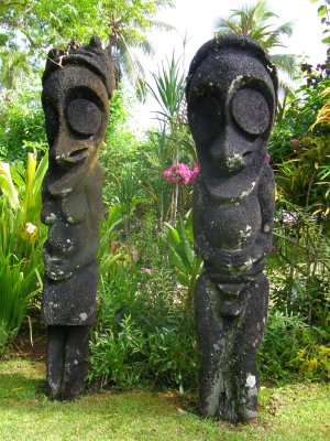 Tree fern carvings