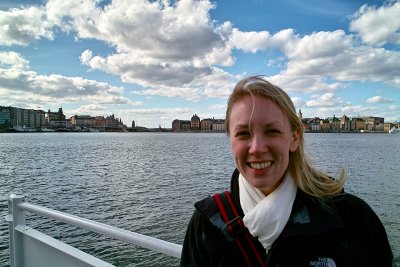 Erin on ferry in Stockholm.jpg