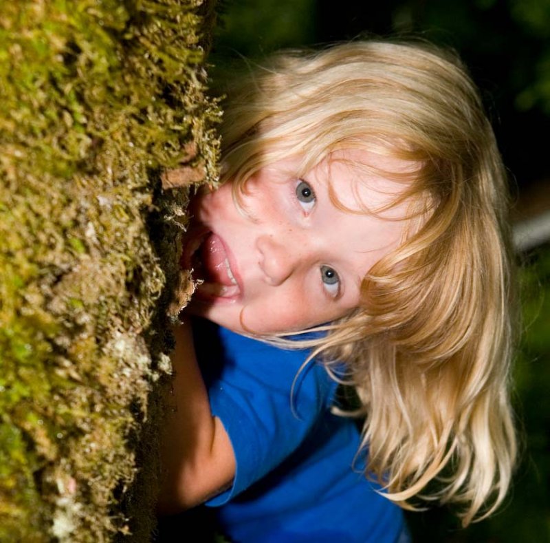 Nicole in the grass that gave her an allergic reaction!