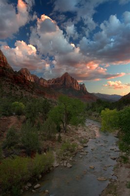 Zion - Sunset Over Watchman