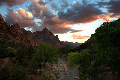 Zion - Watchman sunset