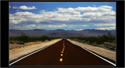 Yellow Median Road, Mojave Desert, Nevada