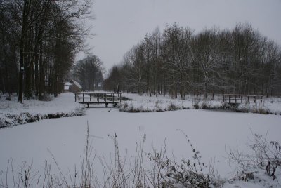 Kasteel Geldrop eerste sneeuw 2009