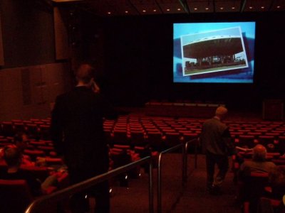 Het auditorium met de film over het Evoluon van nu