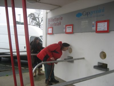 Rugby ticket office - too low for Basil