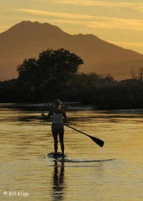 Paddle Boarding at Sunset  1