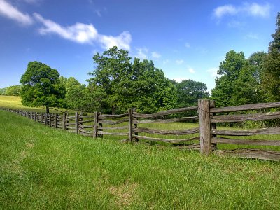 Rail Fence Along Parkway