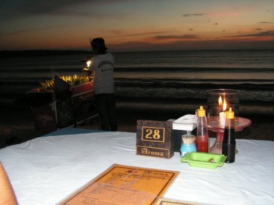 Sunset dinner @ Jimbaran Beach
