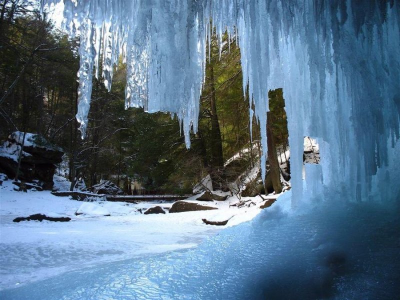 Frozen Cedar Falls