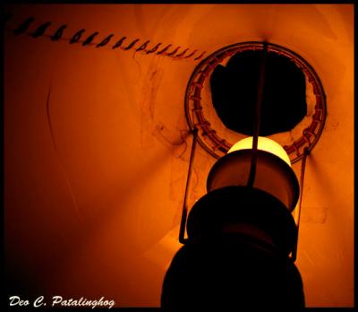 Inside an old lampshade*