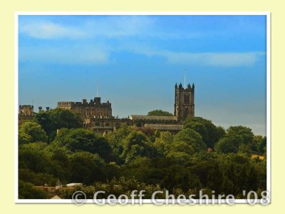 Lancaster skyline from the Lune aquaduct