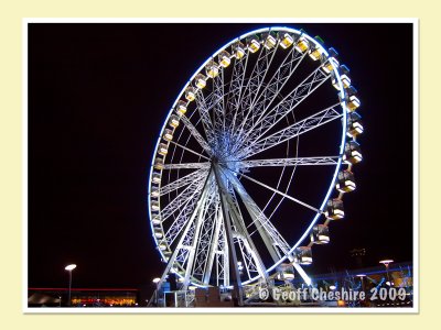 Christmas wheel in the Liverpool 1 centre