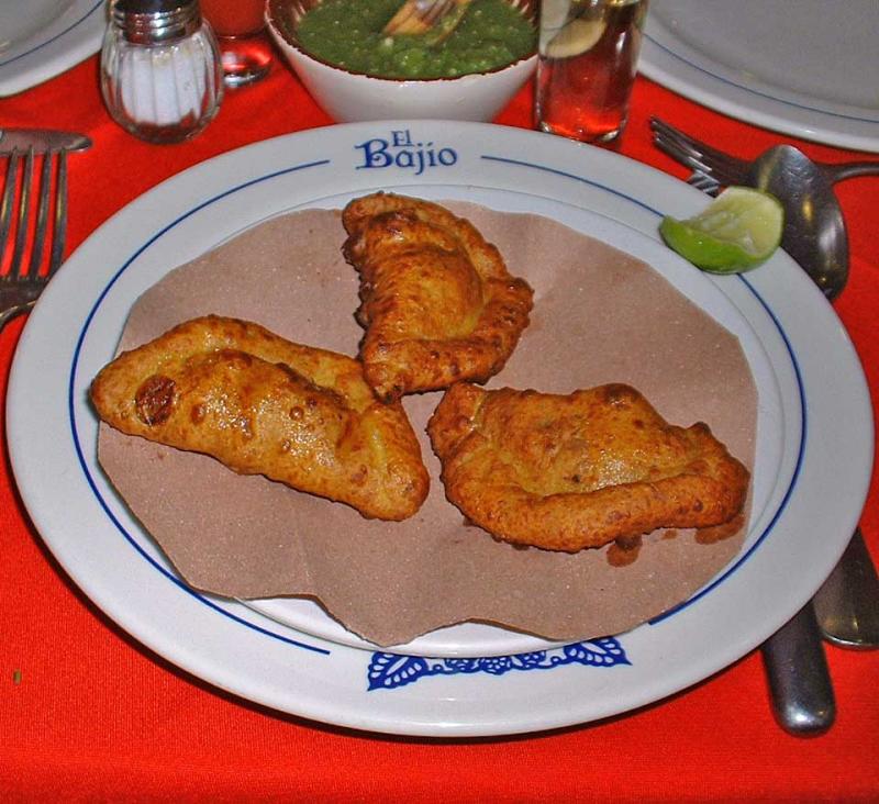 Empanadas de Frijol y Pltano-a house specialty