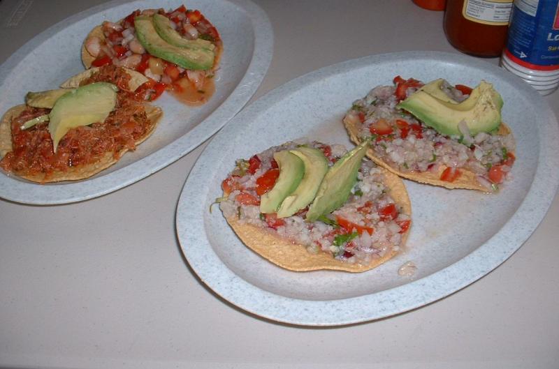 Tostadas de Ceviche y de Marln