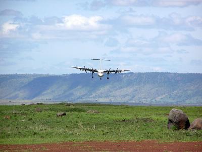 Final Approach to Mara Serena Landing Strip