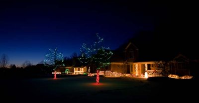 Christmas Lights at Dusk