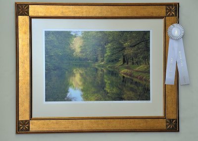 Magical Light Along the Delaware Canal (Framed 18x24)  Non Glare glass  2nd place at the Pine Run Art Show May 15, 200