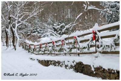 Holiday Decor Along a Country Road