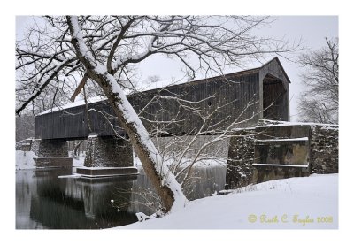 Reflections at  Schofield Ford Covered Bridge